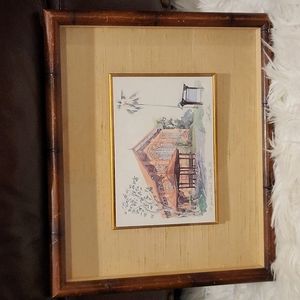 Derek Corke Watercolor St. George's Church, Tangling Singapore framed